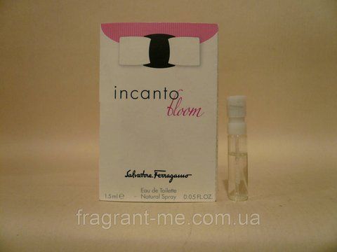 Salvatore Ferragamo &mdash; Incanto Bloom (2010) &mdash; Туалетна вода 1,5 мл (пробник) &mdash; Вінтаж, перший випуск 2010 року 1104880373 фото
