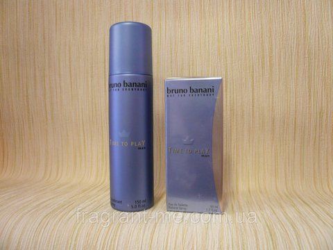 Bruno Banani- Time To Play Men (2002) Парфумований дезодорант-спрей 150 мл. Вінтаж рідкісний аромат знятий із виробництва 512491865 фото