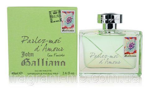 John Galliano Parlez-Moi D'Amour Eau Fraiche (2012) Туалетна вода (тестер флакон без кришки без гарної коробки) 80 мл. Вінтаж 2905151823 фото