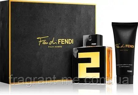 Fendi- Fan Di Fendi Pour Homme (2012) НАБІР (туалетна вода 100 мл + парфумований шампунь/гель для душу 100 мл) Вінтаж 1364915415 фото
